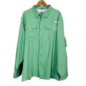 Habit Long Sleeve Vented Fishing Shirt Outdoors Sport Green Casual - 2XL